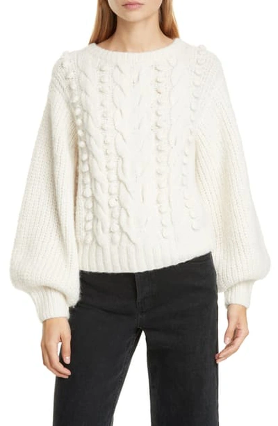 Shop Eleven Six Popcorn Knit Alpaca Blend Sweater In Ivory