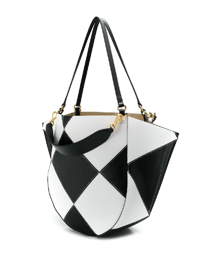 Shop Wandler Mia Leather Tote Bag In Black