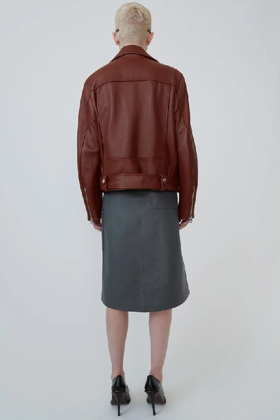 Shop Acne Studios Biker Jacket Rusty Brown