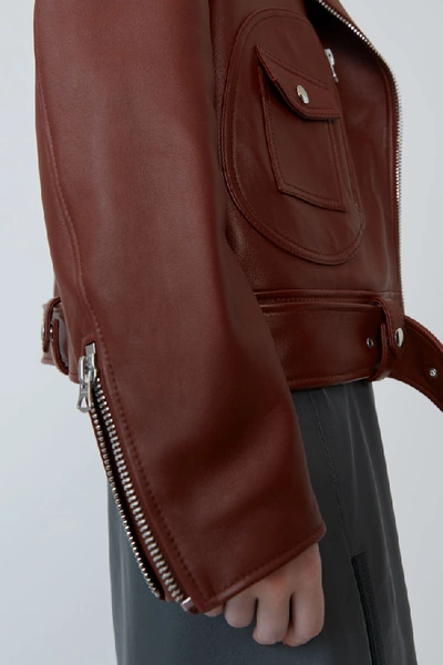 Shop Acne Studios Biker Jacket Rusty Brown