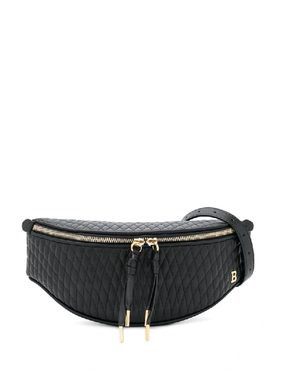 Shop Bally Quilted Style Belt Bag In Black