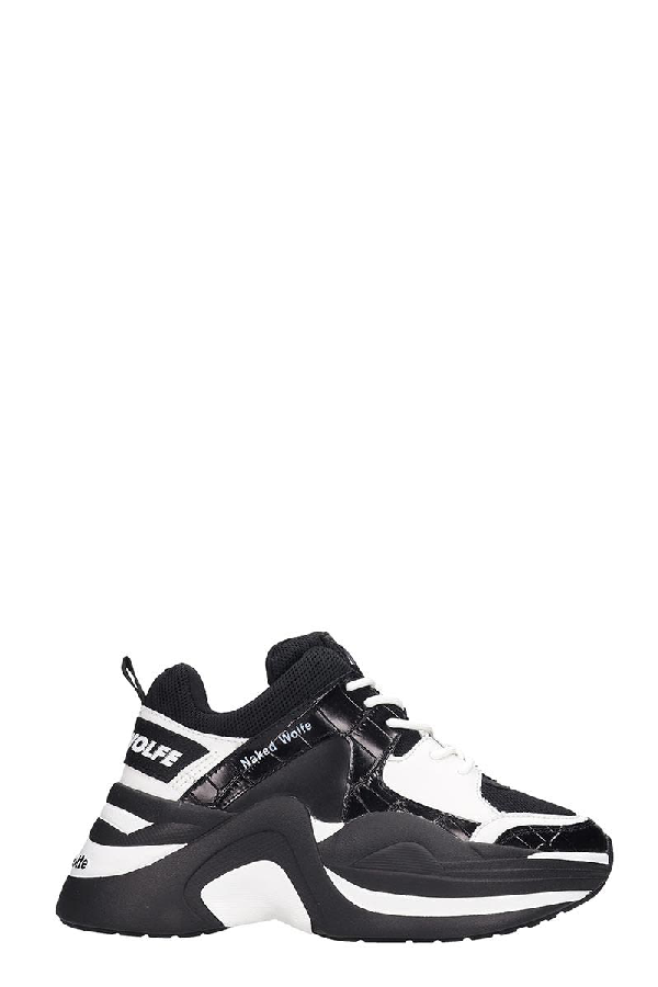 Naked Wolfe Track Sneakers In Black Leather | ModeSens