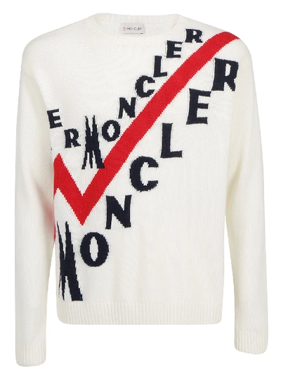 Shop Moncler Sweater In Beige