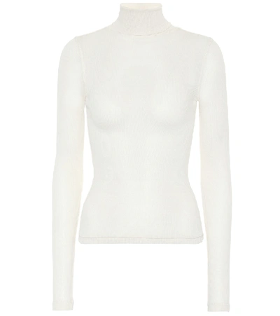 Shop Ami Alexandre Mattiussi Cotton Turtleneck Sweater In White