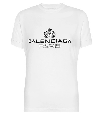 Shop Balenciaga Bb Paris T-shirt In White