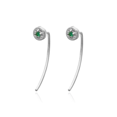 Shop Rachel Jackson London May Sunburst Birthstone Spike Earrings - Silver