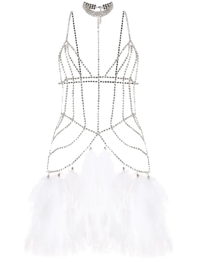 Shop Alessandra Rich Crystal Embellished Body Jewellery In White