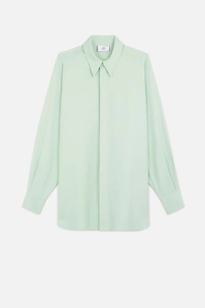 Shop Ami Alexandre Mattiussi Long Shirt In Green