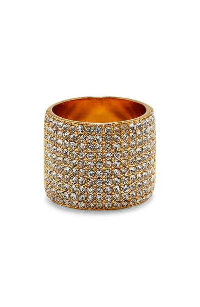Shop Vince Camuto Pave Cigar Band Ring In Gold