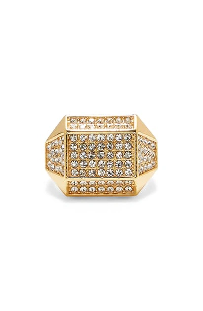 Shop Vince Camuto Geometric Pave Ring In Gold