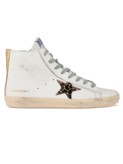 Shop Golden Goose Francy Sneakers In White-animalier Star