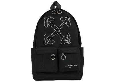 Pre-owned Off-white  Abstract Arrows Backpack Black White
