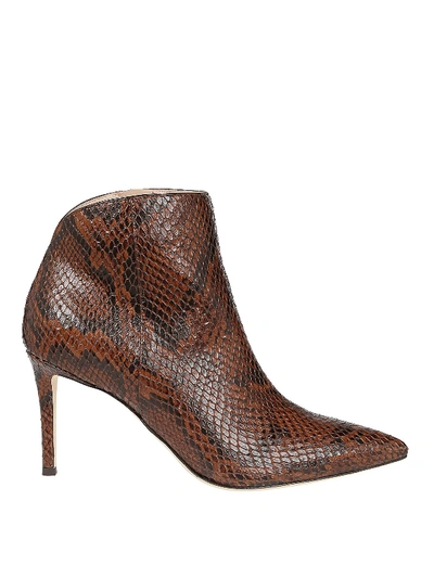 Shop Giuseppe Zanotti Tysha Snake Print Leather Ankle Boots In Animal Print