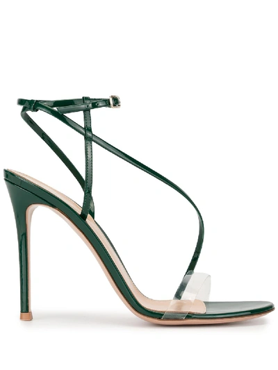 Shop Gianvito Rossi Thin Strap Sandals In Green