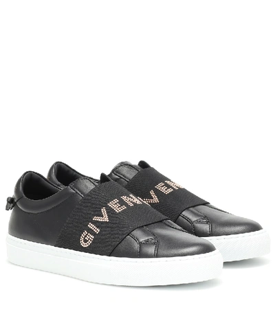 Shop Givenchy Urban Street Leather Sneakers In Black