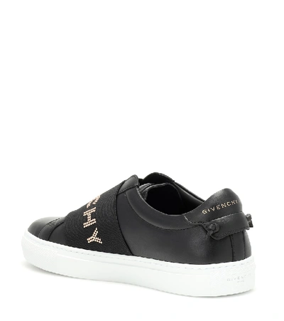 Shop Givenchy Urban Street Leather Sneakers In Black