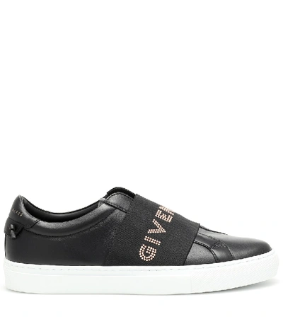 Shop Givenchy Urban Street Leather Sneakers In Black