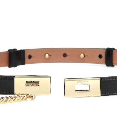 Shop Givenchy Chain-link Leather Belt In Black