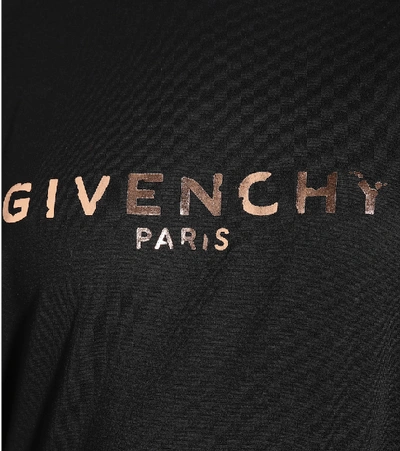 Shop Givenchy Logo Cotton T-shirt In Black