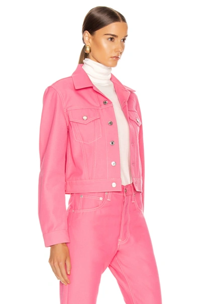 Shop Helmut Lang Masc Trucker Jacket In Prism Pink