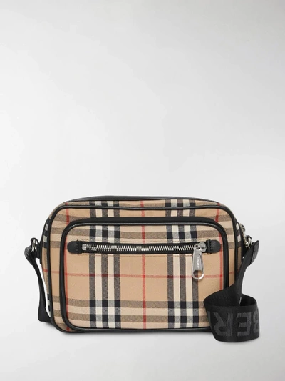 Shop Burberry Vintage Check Crossbody Bag In Neutrals