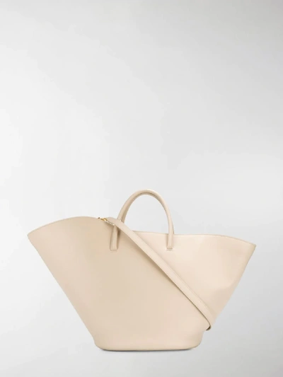 Shop Little Liffner Large Tulip Tote Bag In Neutrals