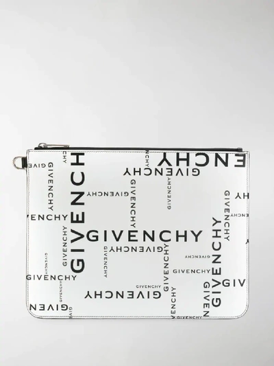 Shop Givenchy Logo Printed Pouch In Black