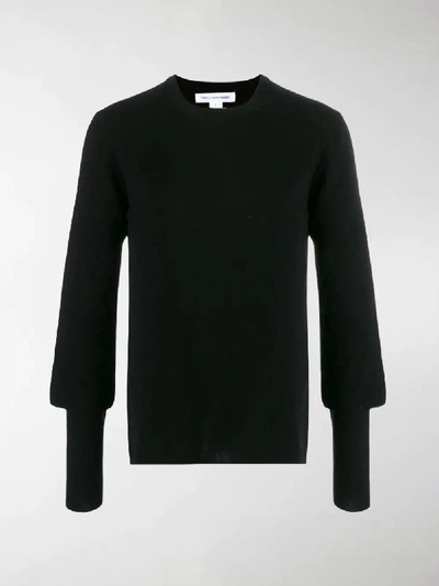Shop Comme Des Garçons Shirt Relaxed Slim Cuff Jumper In Black