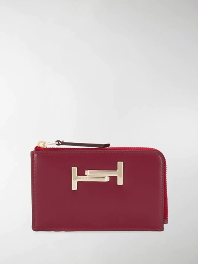 Shop Tod's Double T Key Holder In Red