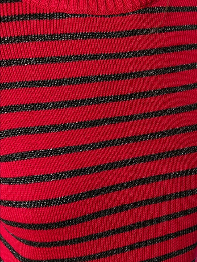Shop Saint Laurent Wool Blend Striped Top In Red