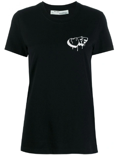 Shop Off-white Cotton T-shirt In Black