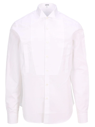 Shop Loewe Wing Collar Shirt In White