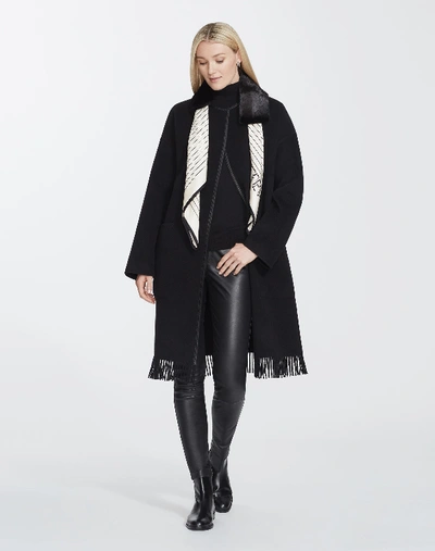Shop Lafayette 148 Plus-size Luxe Cashmere Barnett Coat In Black