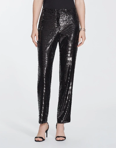 Shop Lafayette 148 City Sequins Fulton Pant In Black