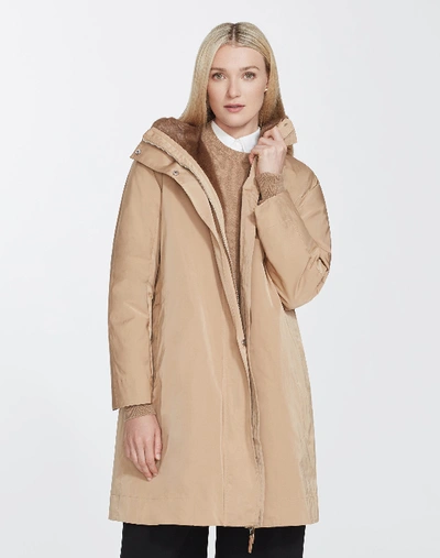 Shop Lafayette 148 Couture Cloth Sinclair Coat In Gold