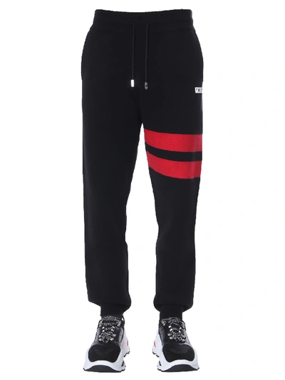 Shop Gcds Pants With Logo In Nero