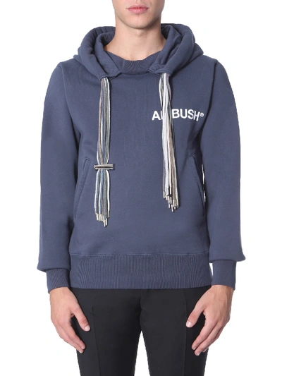 Shop Ambush Hooded Sweatshirt In Blu