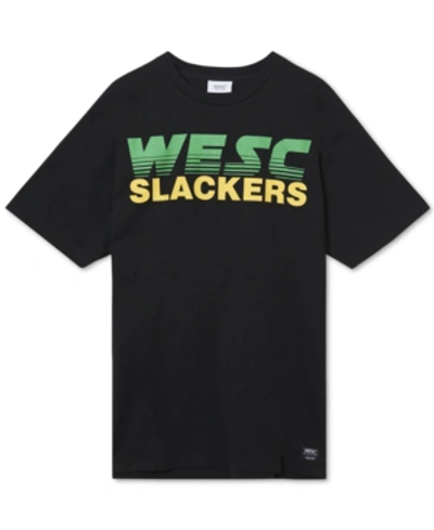Shop Wesc Men's Slackers Graphic T-shirt In Black