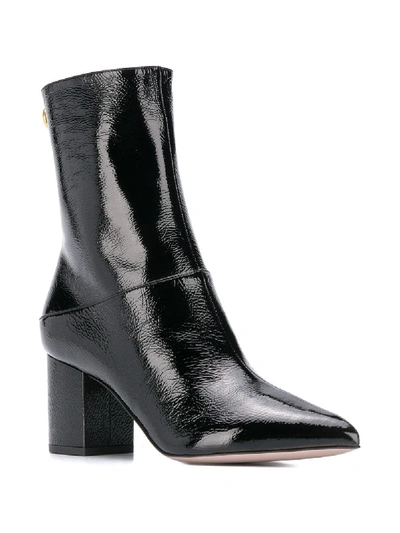 Shop Valentino Leather Boots In Black