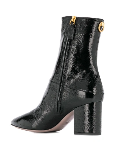Shop Valentino Leather Boots In Black