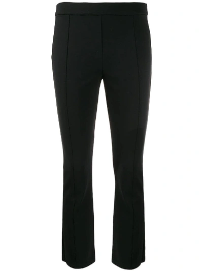 Shop Tory Burch Cropped Trousers In Black