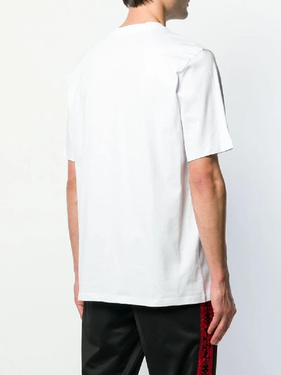 Shop Msgm Logo Print Cotton T-shirt In White