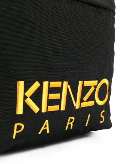Shop Kenzo Logo Printed Backbag In Black