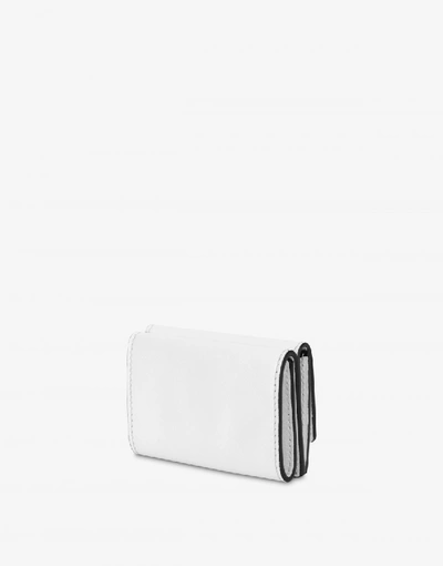 Shop Moschino Mini Wallet With Logo In White