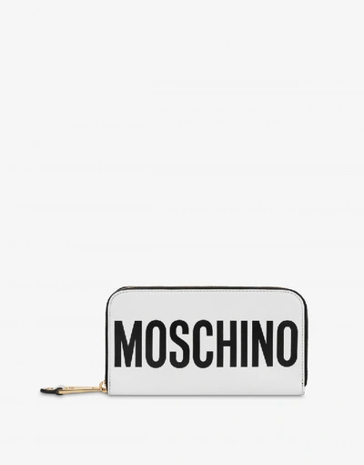 Shop Moschino Wallet With Maxi Logo In White