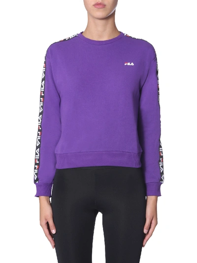 Shop Fila "tivka" Sweatshirt In Purple
