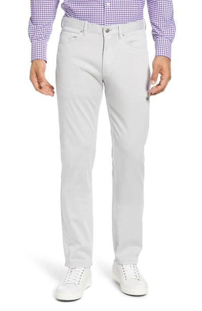 Shop Peter Millar Ultimate Sateen Five Pocket Pants In Light Grey