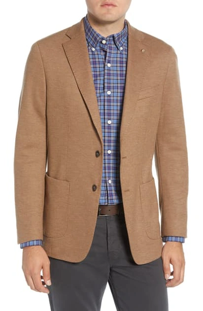 Shop Peter Millar Reigns Wool Jersey Sport Coat In Vicuna