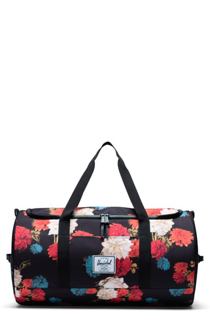 vintage floral duffle bag