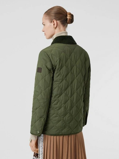 Shop Burberry Diamond Quilted Thermoregulated Barn Jacket In Poplar Green